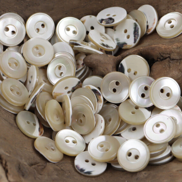 Natural Beige Shell Buttons for Wedding Haute Couture Shirts 10pcs - Image 4