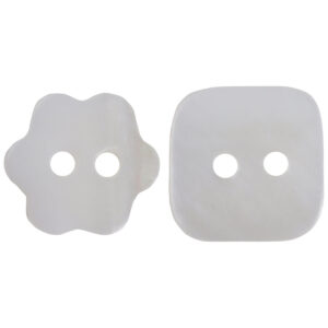 Flower Square 2 Hole Pearl Shell Buttons for Toddler Shirt Dress - Lots of Buttons