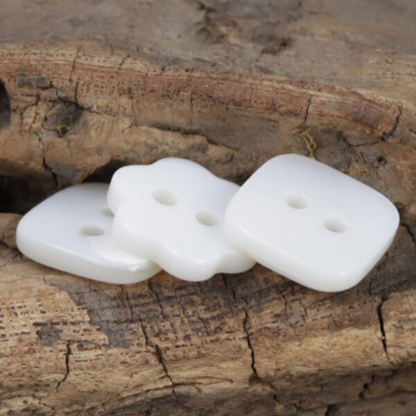 Flower Square 2 Hole Pearl Shell Buttons for Toddler Shirt Dress - Lots of Buttons