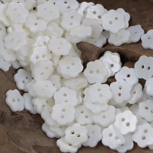 Flower Square 2 Hole Pearl Shell Buttons for Toddler Shirt Dress - Lots of Buttons