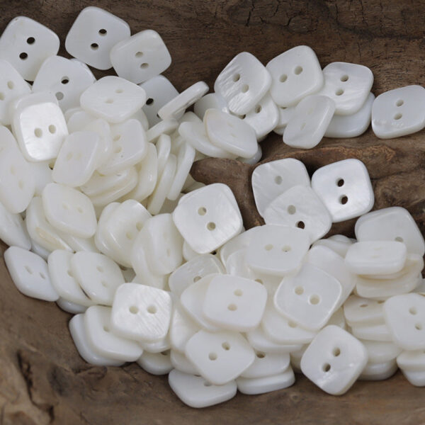 Flower Square 2 Hole Pearl Shell Buttons for Toddler Shirt Dress - Lots of Buttons