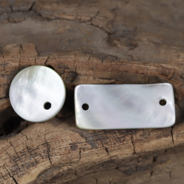 Round Single-Hole Natural Pearl Shell Button,10 Pack