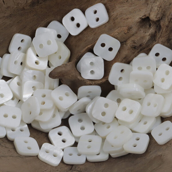 Square Heart Star Shaped Natural Shell Buttons for Children,10pcs