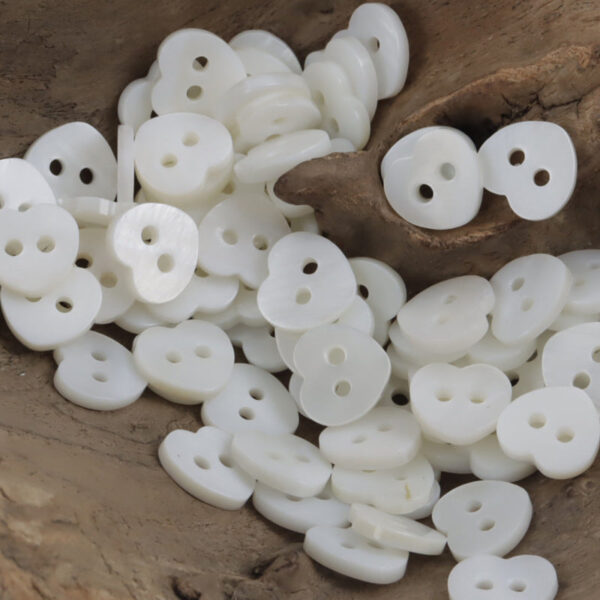 Square Heart Star Shaped Natural Shell Buttons for Children,10pcs