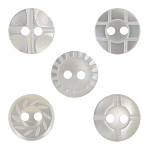 11.5mm White Natural Shell Buttons for Silk Pajamas Velvet Shirts 10pcs
