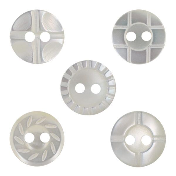 11.5mm White Natural Shell Buttons for Silk Pajamas Velvet Shirts 10pcs