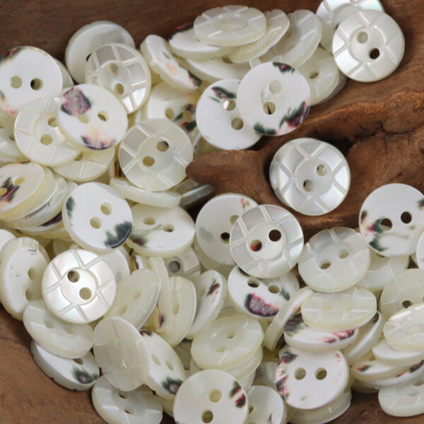 11.5mm White Natural Shell Buttons for Silk Pajamas Velvet Shirts 10pcs - Image 8