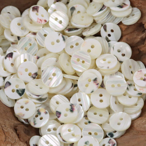 11.5mm 2/3/4-Hole Natural Shell Buttons for Silk Shirts 10pcs - Image 7