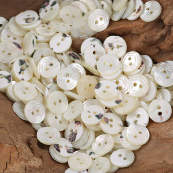 11.5mm 2/3/4-Hole Natural Shell Buttons for Silk Shirts 10pcs - Image 5