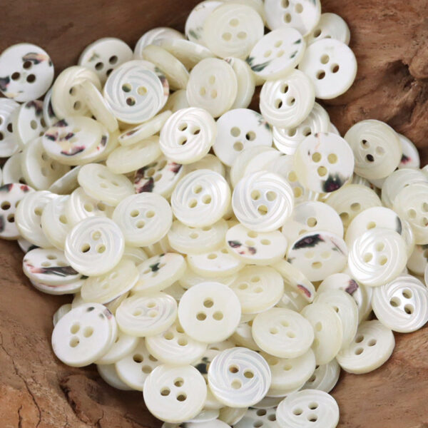 11.5mm 2/3/4-Hole Natural Shell Buttons for Silk Shirts 10pcs - Image 8