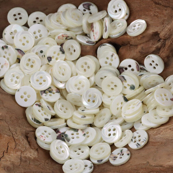 11.5mm 2/3/4-Hole Natural Shell Buttons for Silk Shirts 10pcs - Image 9
