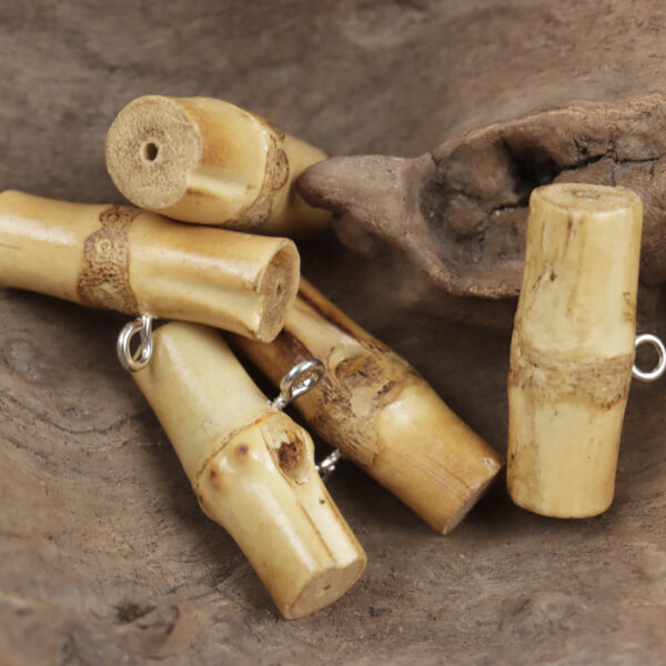30mm Natural Bamboo Knot Metal Buckles 10PCS