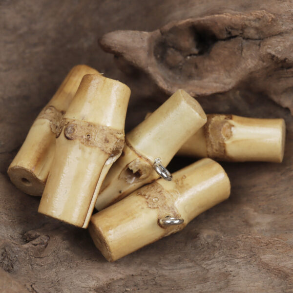 30mm Natural Bamboo Knot Metal Buckles 10PCS