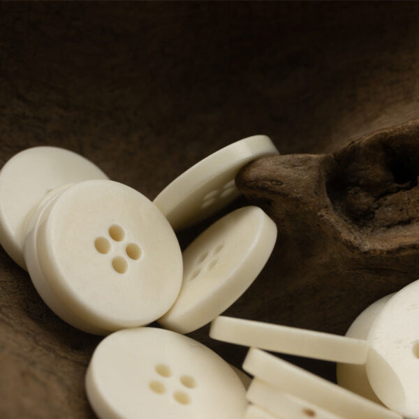 White Bovine Bone Buttons for Women's Linen Cotton Shirts 10pcs