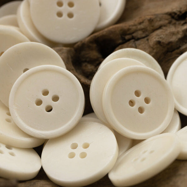 White Bovine Bone Buttons for Women's Linen Cotton Shirts 10pcs
