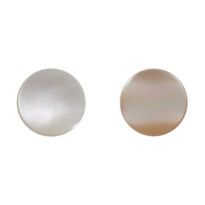 11.5mm Beige Shell Buttons with Metal Shanks for Silk Shirts 10pcs