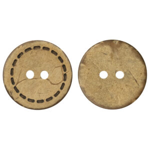 Round Dotted Two-Hole Flat Coconut Shell Buttons 100pcs - Lots of Buttons