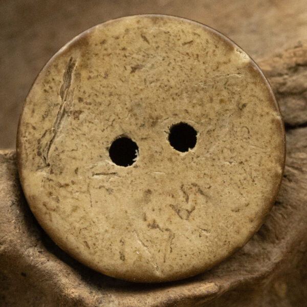 Round Dotted Two-Hole Flat Coconut Shell Buttons 100pcs - Lots of Buttons