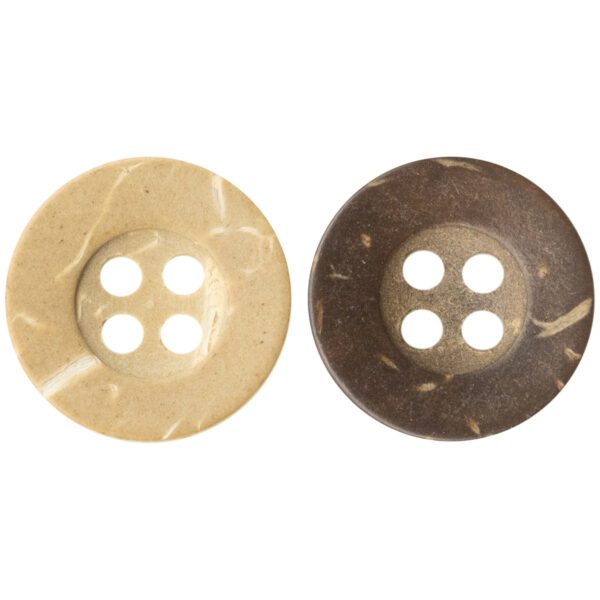 Round Coconut Shell Buttons for Kids' Clothes DIY 100pcs