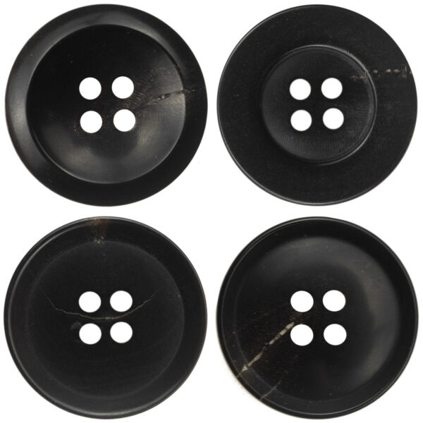 Black Horn Buttons for Winter Outwear 10pcs - Lots of Buttons