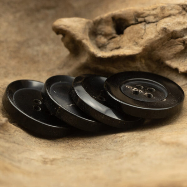 Black Horn Buttons for Winter Outwear 10pcs - Lots of Buttons