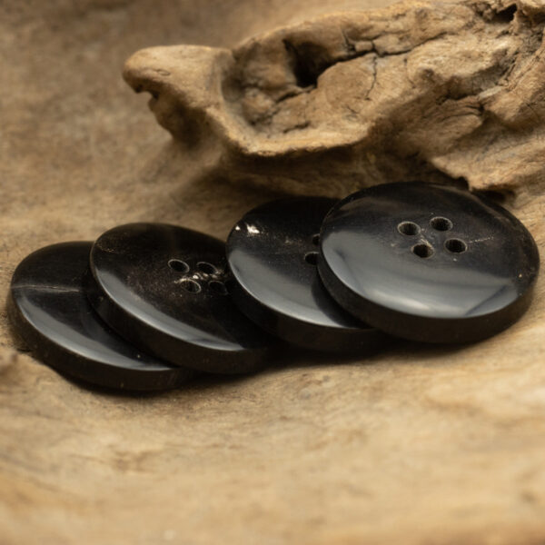 Black Horn Buttons for Winter Outwear 10pcs - Lots of Buttons