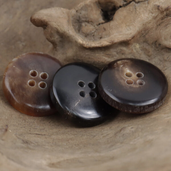 Round Real Horn Buttons for Coats Suit Cuffs 10pcs - Lots of Buttons