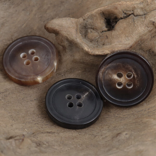 Round Real Horn Buttons for Coats Suit Cuffs 10pcs - Lots of Buttons