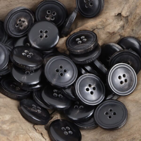 Round Real Horn Buttons for Coats Suit Cuffs 10pcs - Lots of Buttons