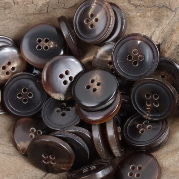 Round Real Horn Buttons for Coats Suit Cuffs 10pcs - Lots of Buttons
