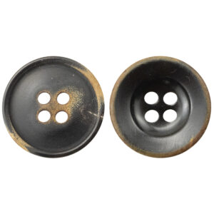 Vintage Burnt Bowl-Shaped Horn Buttons for Suit Vests 10pcs