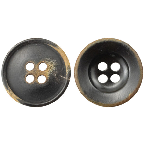 Vintage Burnt Bowl-Shaped Horn Buttons for Suit Vests 10pcs