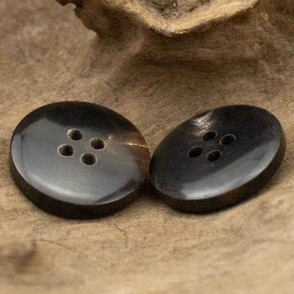 Burnt Silver Brown Horn Buttons for Retro Suits Trousers 6pcs - Image 2