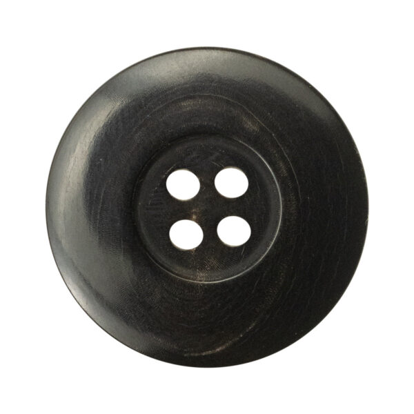 Natural Black Horn 28mm Large Buttons for Thick Woolen Coats 6pcs