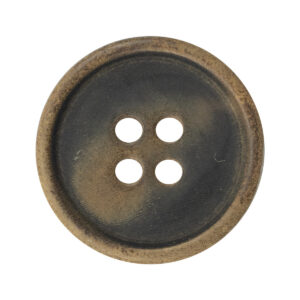 Vintage Burnished Horn 4 Hole Buttons for Motorcycle Leather Jackets 10pcs