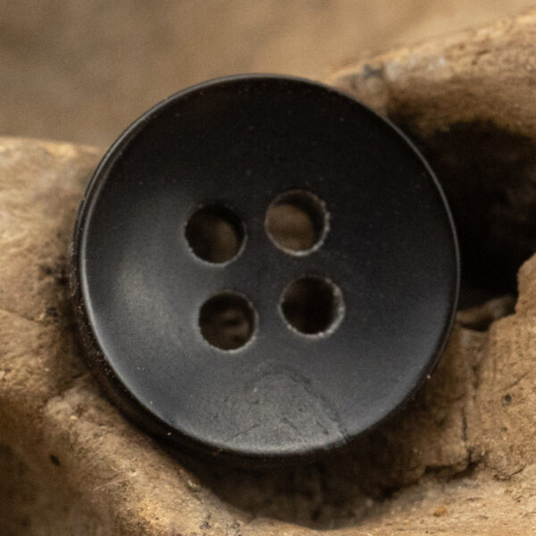 11.5mm Bowl-Shaped 4 Hole Burnt Black Horn Shirt Buttons 10pcs - Image 4