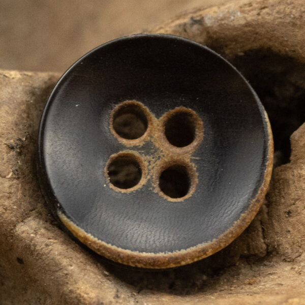 11.5mm Bowl-Shaped 4 Hole Burnt Black Horn Shirt Buttons 10pcs - Image 5
