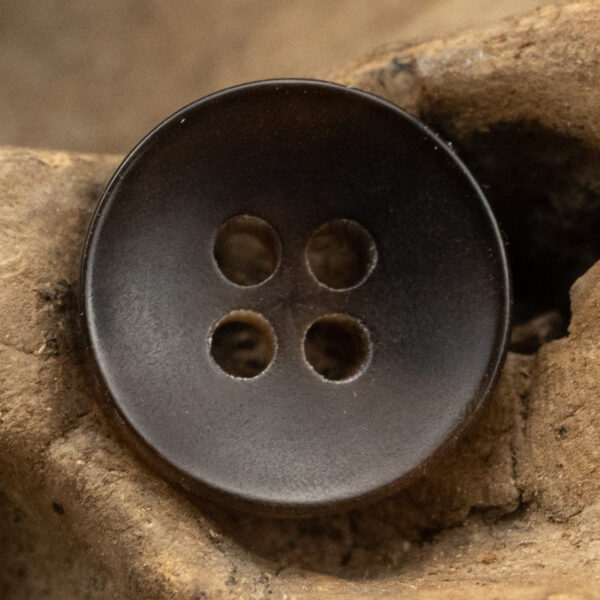 11.5mm Bowl-Shaped 4 Hole Burnt Black Horn Shirt Buttons 10pcs - Image 6