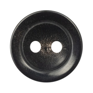 Natural Black Horn Bowl-Shaped 2 Hole Buttons 10pcs - Lots of Buttons