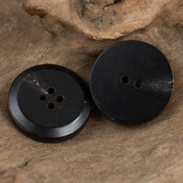 Vintage Burnt Yellow Horn Buttons - Perfect for Black Work Jackets - 10pcs - Lots of Buttons