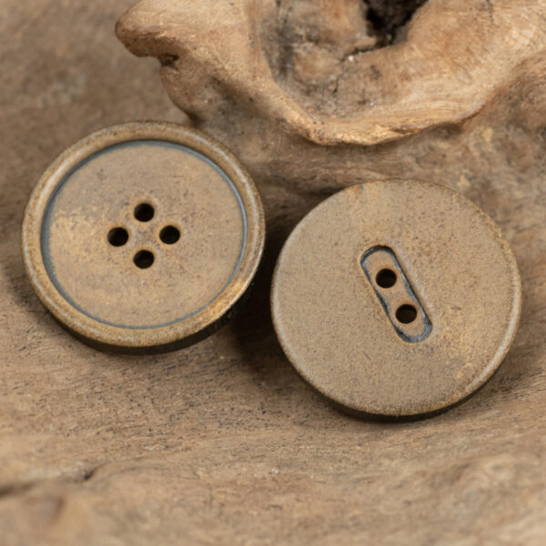 Vintage Burnt Yellow Horn Buttons - Perfect for Black Work Jackets - 10pcs - Lots of Buttons