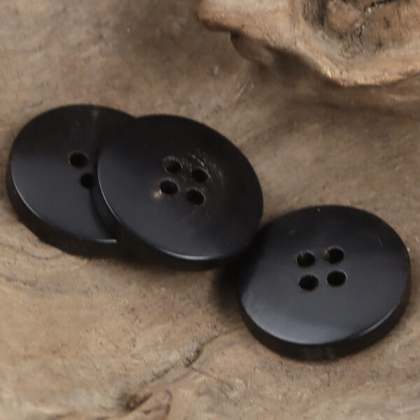 Natural Horn Bowl-Shaped Four-Hole Buttons for Vintage Suits 10pcs - Lots of Buttons