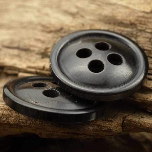 25mm Black Genuine Horn Buttons for High-End Cashmere Coats 6pcs - Image 4