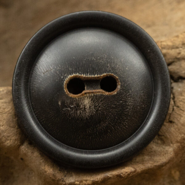 Black Horn Buttons Two Holes for Retro Jackets and Coats - 10pcs - Lots of Buttons