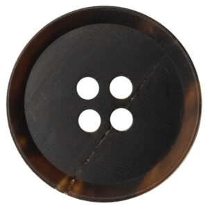 Dark Brown Genuine Horn Buttons for Casual Vintage Suits - 10pcs