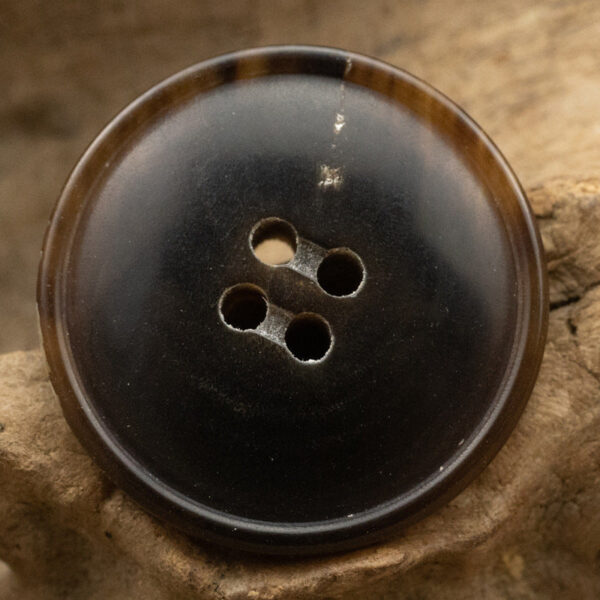 15-25mm Narrow-Edged Black Coffee Horn Buttons 10pcs - Image 5