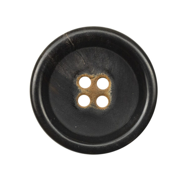 Vintage Burnt Hole Yellowish Horn Buttons for Jackets Uniforms 10pcs