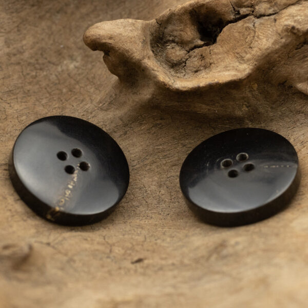 Vintage Burnt Hole Yellowish Horn Buttons for Jackets Uniforms 10pcs - Image 3