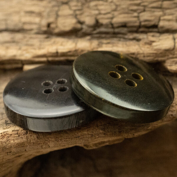 Frosted Silver Gray Ginger Yellow Horn Buttons for Leather Jackets 10pcs - Image 2
