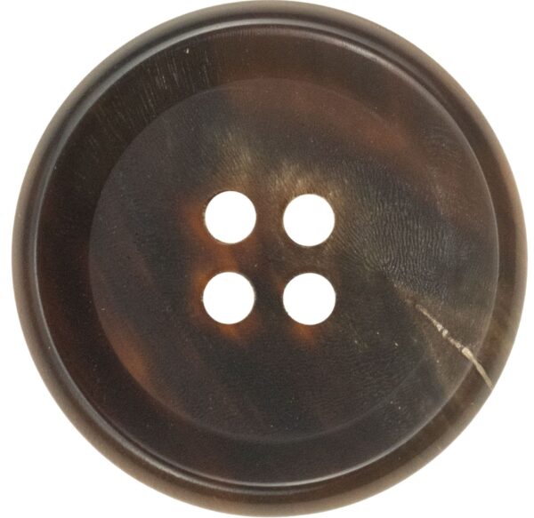 15-25mm Vintage Dark Coffee Black Genuine Horn Buttons 10pcs - Image 5